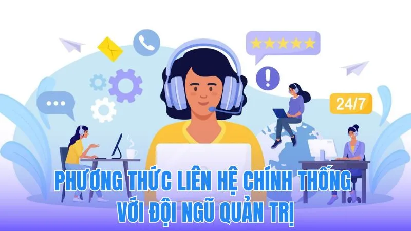 Danh sách các phương thức liên lạc chính thức